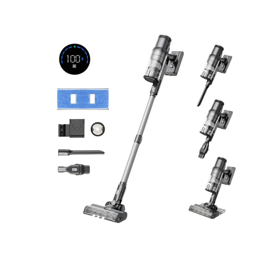 Cordless Stick Vacuum Cleaner - Stick Vacuum Cleaner - Vacuum Cleaner - Cordless Stick Vacuum Cleaner - Powerful Suction - 35Kpa - 5-stage filtration - 2000 mAh - 0.65 L dust container - Gray