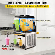 Slush Puppy Maker - Slush Puppy Machine - 15L Double Tank - Slushy Maker - Slush Machine - Margareta Machine - Frozen Drink Maker - Perfect for Cafes Bars