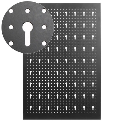 Gereedschapswand - Wandorganizer - Gereedschapsbord - 120x60 cm - Metalen Gereedschapswand - Inclusief 17-delige Haken Set - Ruimtebesparend & Uitbreidbaar - Eenvoudige Montage - Blauw - QUORE