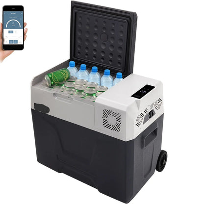 Elektrische Koelbox - Frigobox - Refrigerator - Car Fridge - Vriezer - Draagbaar - 50L - Dual Zone Compressor Koelbox - voor Auto, Camper, Boot & Thuisgebruik - Coolbox - Besturing via Bluetooth-app op smartphone