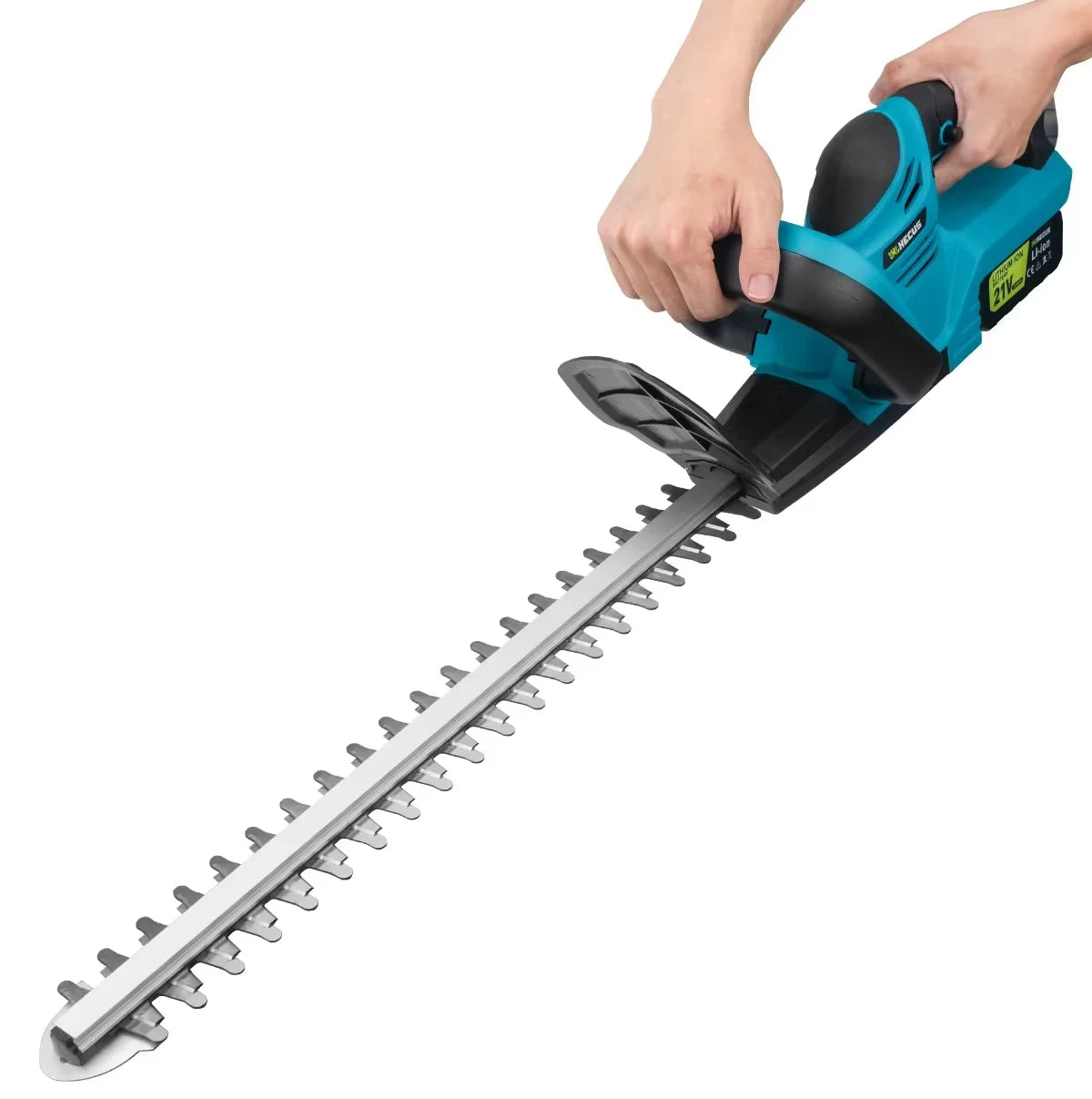 Heggenschaar Accu - Snoeischaar - Grasschaar - 20000RPM - 2000W - Brushless - Elektrische - Snoerloze Snoeischaar voor Struiken – Geschikt voor 18V Accu – Inclusief 2x Accu - QUORE