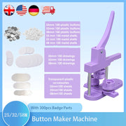 Button Maker Machine - Button Machine - Button Badge Maker - Badge Pin Maker - Manual Machine - 25Mm, 32Mm, 58Mm - Purple
