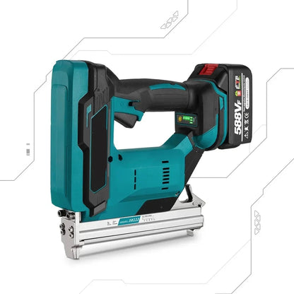 Elektrisch Spijkerpistool - Nietpistool - Handtacker - Snoerloos - 2-Gang - 18V Accu - Nagelpistool - Oplaadbare Accu - Borstelloos - Nagelpistool - Spijkermachine - 2 Accu - Groente - QUORE