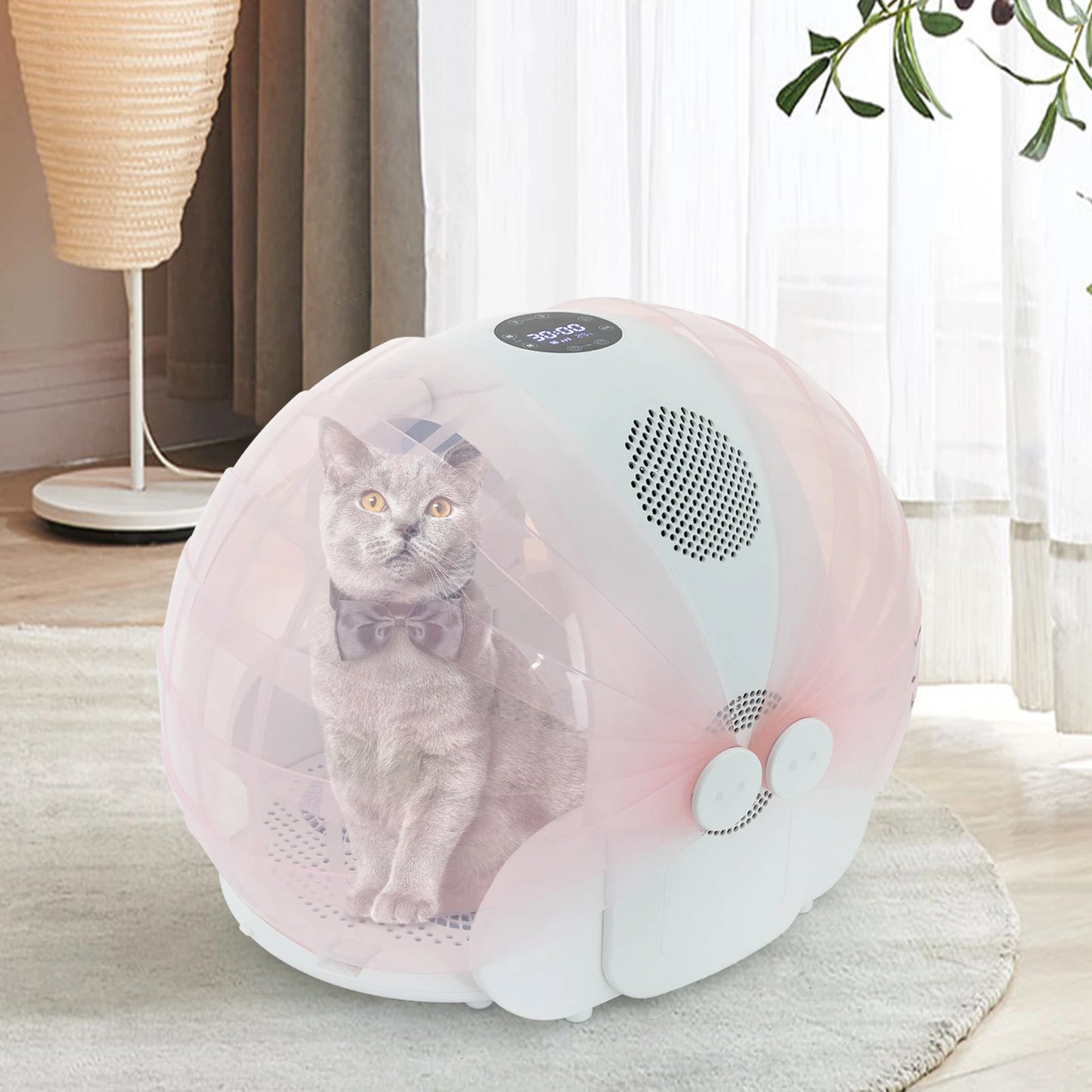 Droogbox Huisdier – Huisdierdroger – Dierenföhn – Sneldroger – Kleine En Middelgrote Huisdieren – 360° Luchtstroom – Instelbare Temperatuur