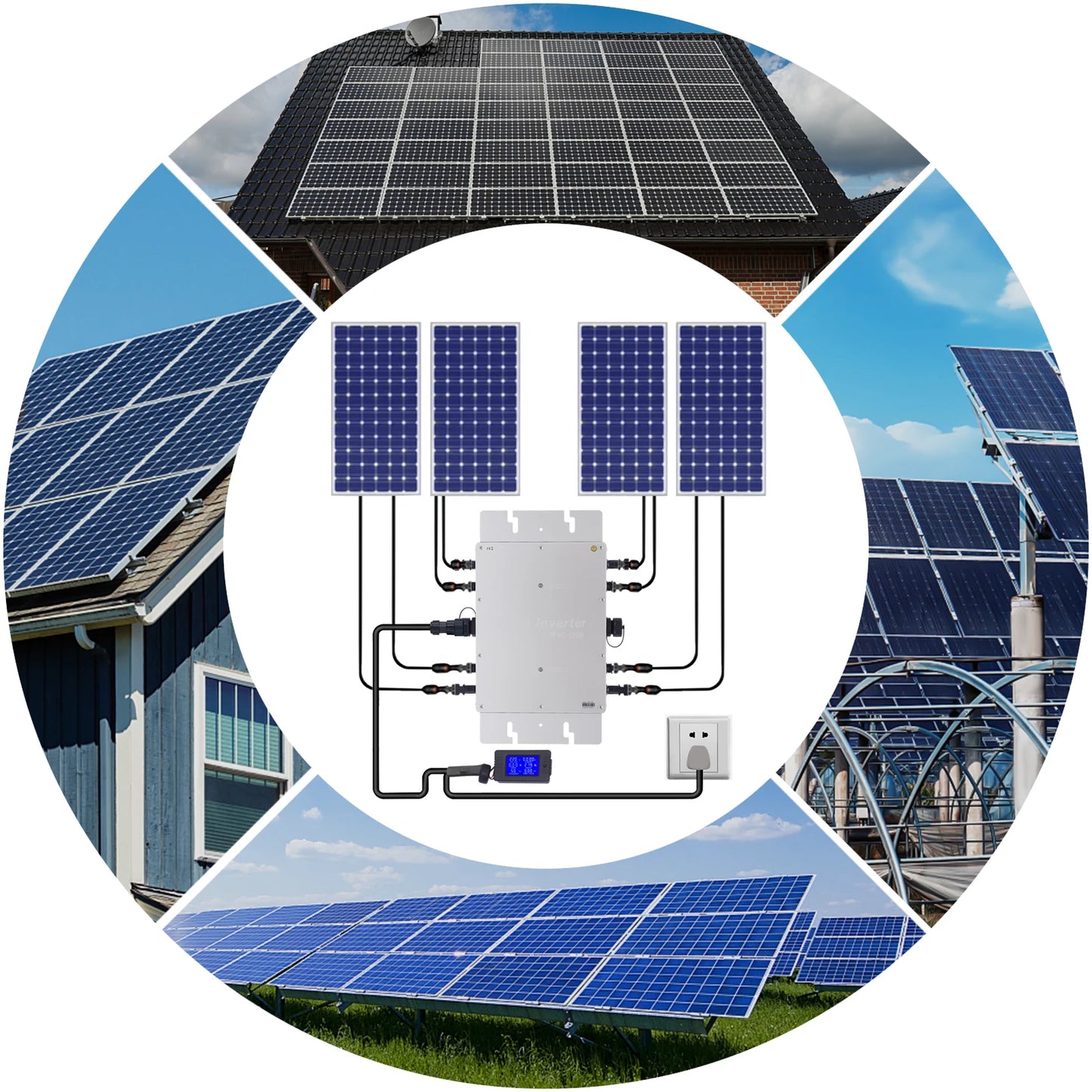 Micro-Omvormer – Solar Omvormer - 1200W Hoog Rendement – Zonne-energie Converter – DC Naar AC – Waterdicht IP65 - QUORE