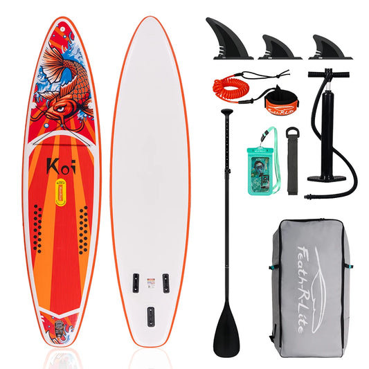Supboard - Sup - Kajak - Paddle Board - Kayak - 350x84x15CM - Opblaasbaar Stand-Up Sup Board - Ultra-Licht & Draagbaar – Maximale Draagkracht 160KG - Oranje