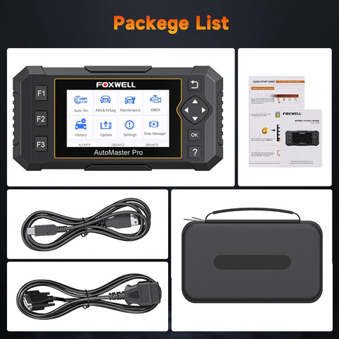 OBD2-Scanner - Diagnosecomputer - Slimme Diagnosetool - Foutverwijdering - Bidirectionele ABS SRS Auto OBD2 Scanner - Diagnostische EPB BRT Reset Tool - 26+ Reset - Zwart