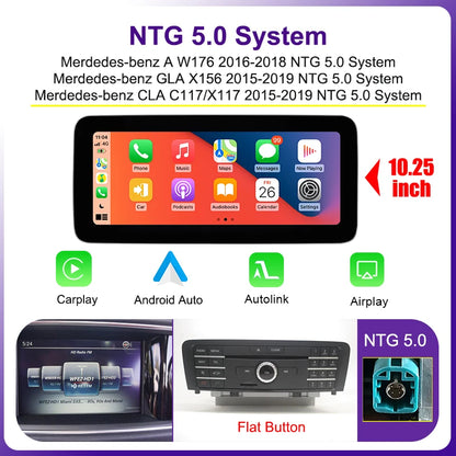 Multimedia Touchscreen Auto Radio – Draadloos CarPlay – Android Auto – 10,25 Inch Scherm – Stuurbediening – Hoge Resolutie – Linux OS