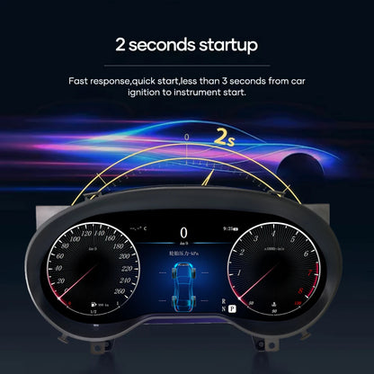 Digitale Dashboard Cluster – Digitaal Instrumentenpaneel – Auto Cockpit Display – Multifunctioneel Scherm – 12,3 Inch HD LCD – Plug & Play Installatie – Draadloze CarPlay & Android Auto - QUORE