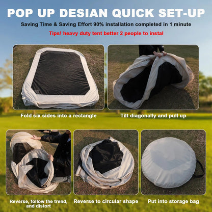 Pop-Up Tent – Kampeertent – Vouwtent – Schuiltent – Insectenwerend – 3x3 Meter – Waterdicht