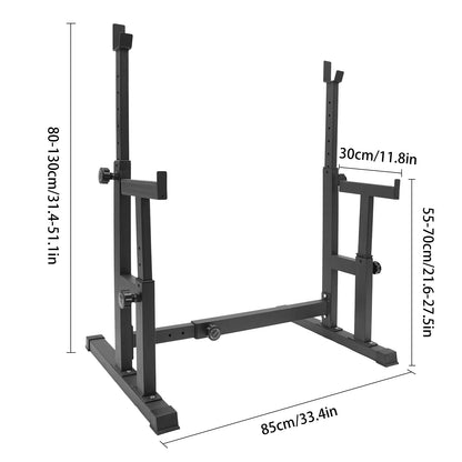 H-Vormig Halterrek - Halterhouder - Halterstandaard - 250KG Belastbaar - Hoogte & Lengte Verstelbaar - Fitness Bankdruk Standaard - Home Gym Krachttraining