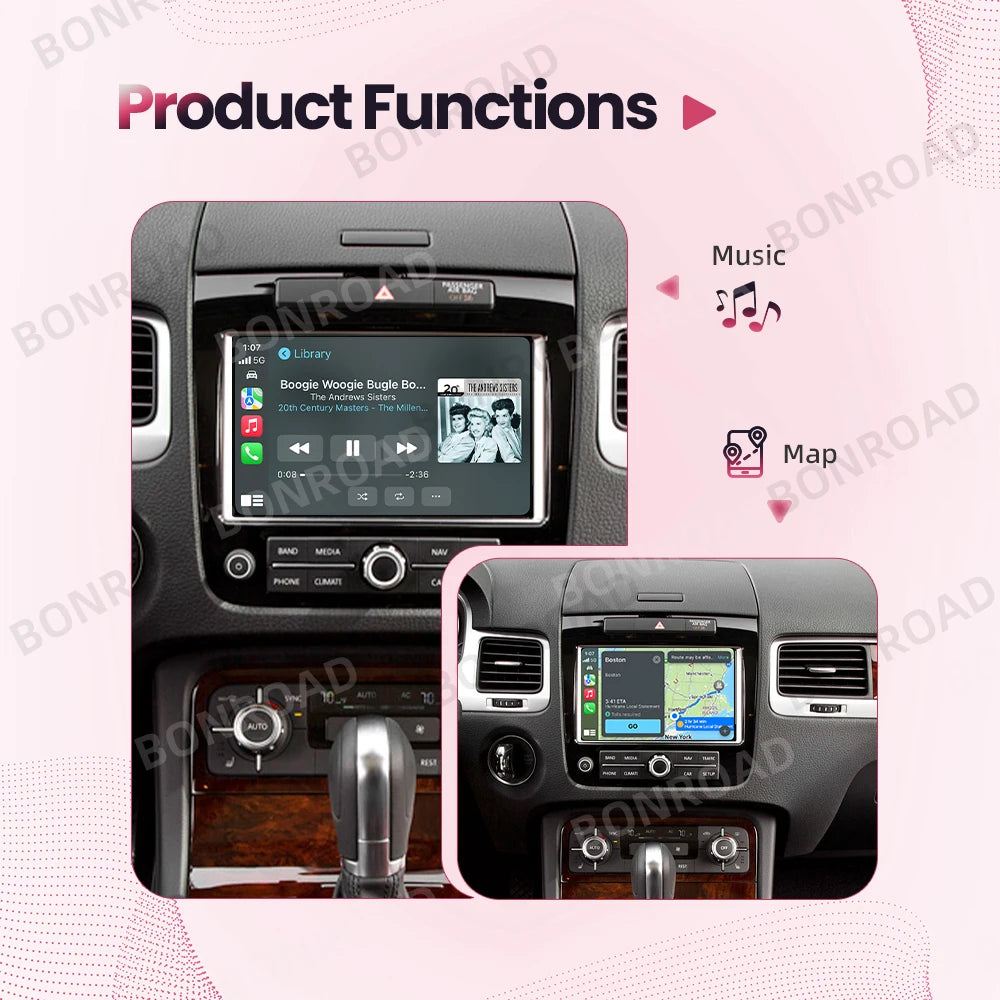 Carplay Interface – Android Auto Adapter – Draadloze Connector – Navigatiemodule – Infotainmentsysteem Upgrade – Draadloos CarPlay En Android Auto – GPS En Bluetooth – Mirror Link Ondersteuning - QUORE