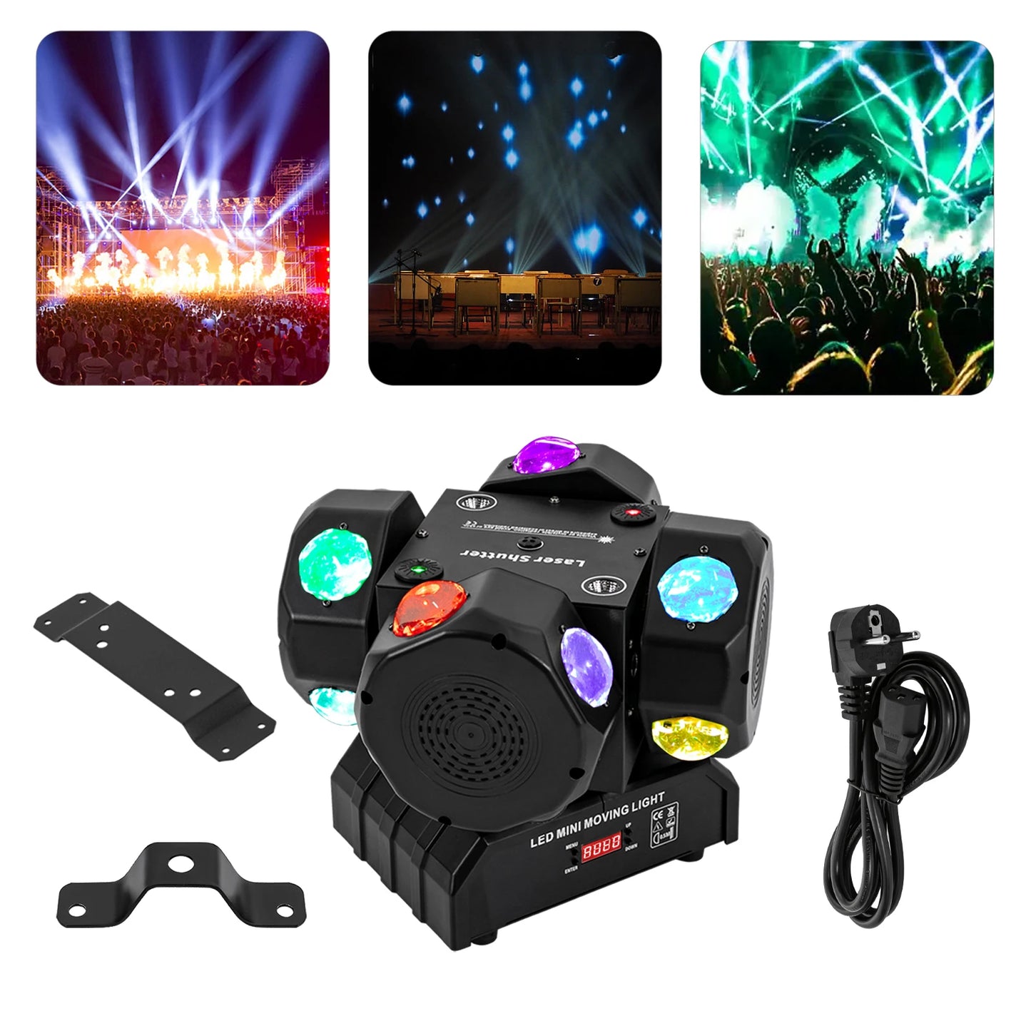 Party Verlichting – Event Lamp – Bewegende Hoofdspot – Sfeerverlichting – Lichtshow – 12x 10W CREE LED – 360° Draaibaar