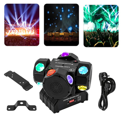 Party Verlichting – Event Lamp – Bewegende Hoofdspot – Sfeerverlichting – Lichtshow – 12x 10W CREE LED – 360° Draaibaar
