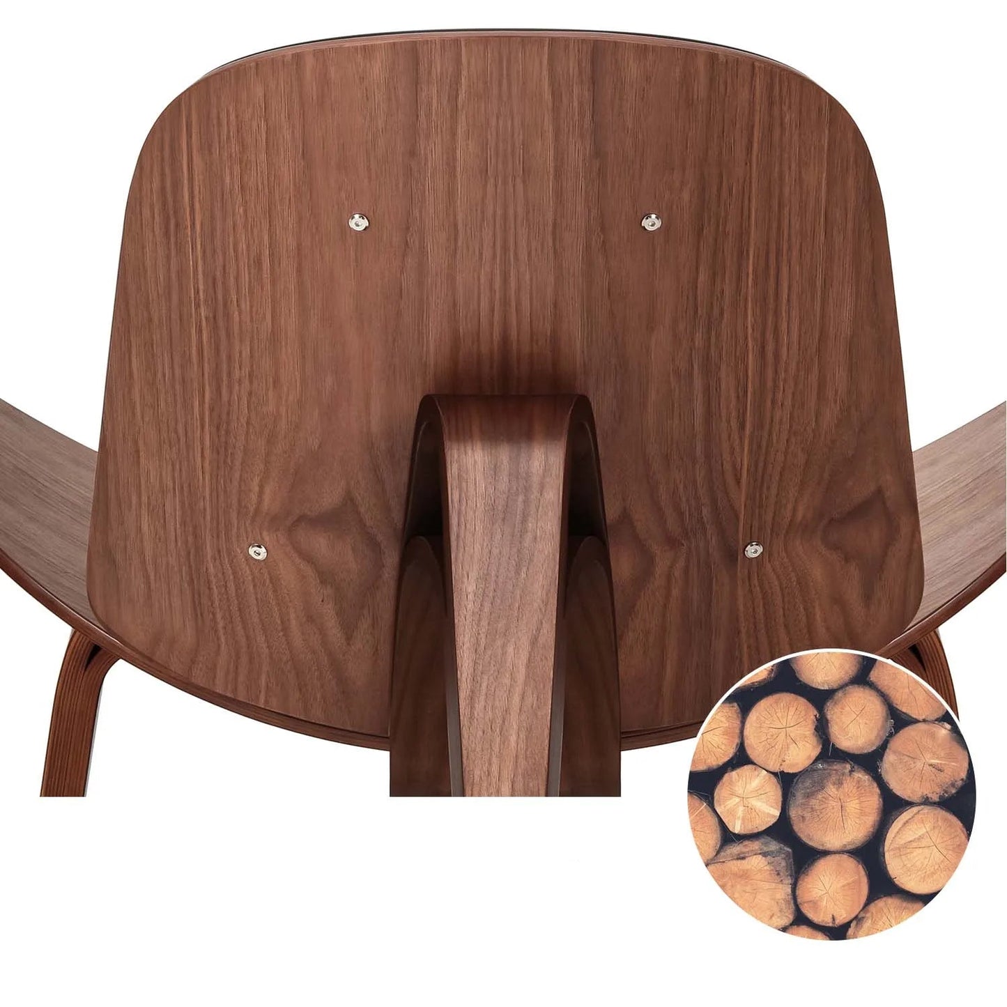 Lounge Chair - Fauteuil - Relaxstoel - Leesstoel - Nordic Solid Wood - Modern Design – Comfortabel & Stijlvol voor Woonkamer - Black Walnut