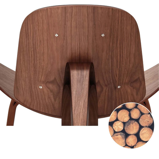 Lounge Chair - Fauteuil - Relaxstoel - Leesstoel - Nordic Solid Wood - Modern Design – Comfortabel & Stijlvol voor Woonkamer - Black Walnut