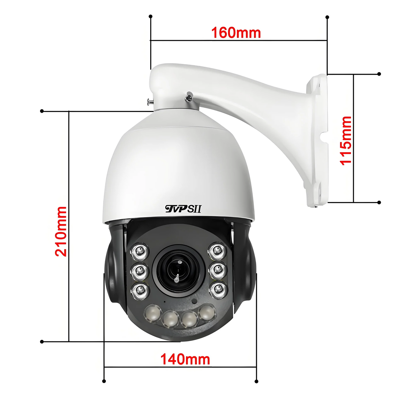 Beveiligingscamera – Camerabewaking – Bewakingscamera – IP-camera – PTZ Camera – 4K 8MP Resolutie – 54x Optische Zoom & Automatische Tracking