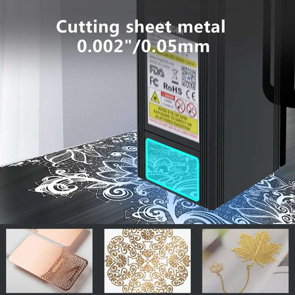 Lasergraveermachine – Laser Cutter – Graveermachine – Laser Snijder – 20W Vermogen – Precisie 0,08x0,1 Mm – Touchscreen Bedienbaar