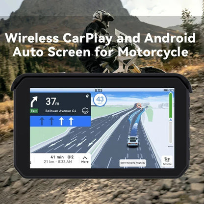 5 Inch Motorcycle GPS Navigation Wireless Carplay Android Auto Player Tire Pressure Detector Dual Cameras Recorder GPS Tracking