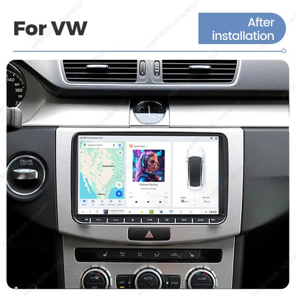 9" 2 DIN Autoradio – Multimedia Speler – CarPlay Draadloos – Android Auto – GPS Navigatie – 12 GB RAM – 4G LTE Wifi
