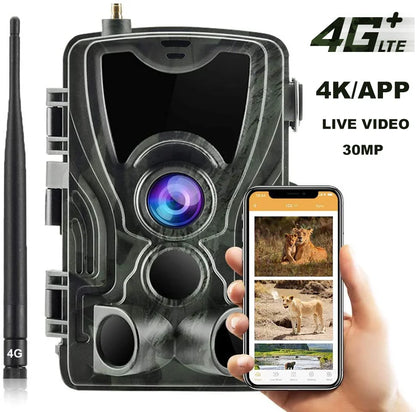 Wildcamera – Jachtcamera – Wildlife Camera – Buitencamera – Trailcam – 4K Video – Nachtzicht – WiFi – App – 30MP – IP66 Waterdicht