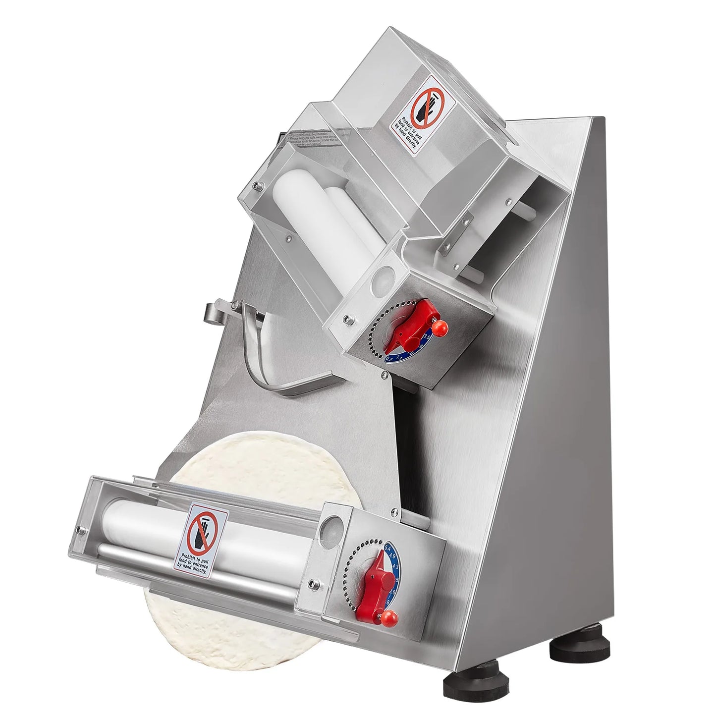 Pizza Deegroller – Elektrische Deegroller – Pizzaroller – Pizzadeeg Uitroller – Instelbare Dikte 1-5,5 Mm – RVS En Voedselveilige Kunststof - 370W 300 mm - QUORE