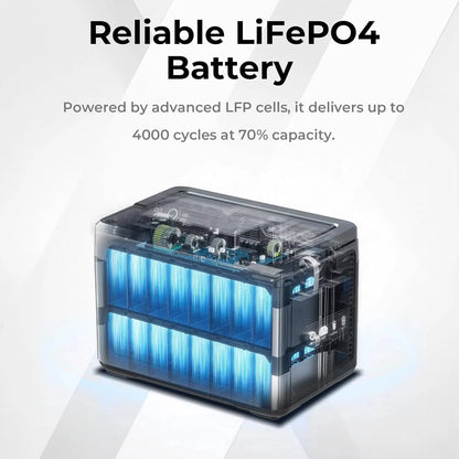 Draagbare Power Station – Noodstroomvoorziening – Energiecentrale – Accu Booster – 1024 Wh LiFePO4 – 1800 W Output