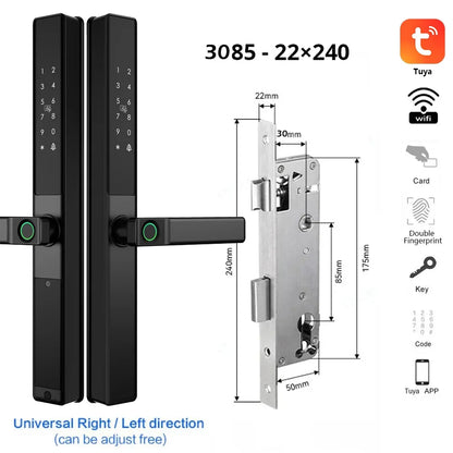 Vingerafdrukslot – Slimme Deurslot – Elektronisch Slot – Smart Lock – Deurklink Slot – Wifi Connectiviteit – IP67 Waterdicht – Aluminium Materiaal