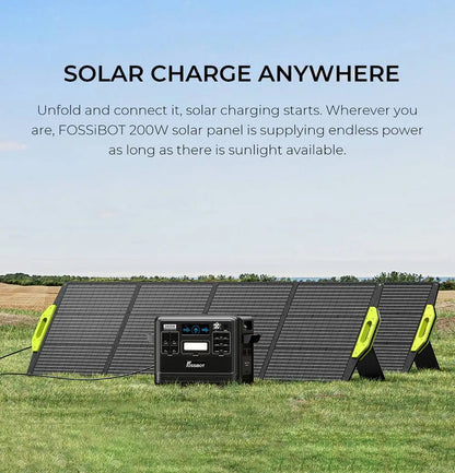 Inklapbaar Zonnepaneel – Draagbaar Zonnepaneel – Mobiel Zonnepaneel – Solarpaneel – 200W Vermogen – Monokristallijn – Weerbestendig