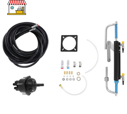 Hydraulisch Stuursysteem – Stuurbekrachtiging – Buitenboordmotor Sturing – Bootbesturing – Vaarcontrole – Tot 90PK – Aluminium Roestvrijstaal