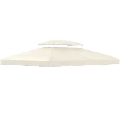 Gazebo - Tuin Dak - Reservedak - 2 Niveaus - Pergola Awning - met 180 g/m² Ademend Anti-UV Polyesterweefsel - PA-Coating - 10 Drainagegaten - Stevig - Durzaam - voor Tuin - Buiten - 3 x 4 m - Beige - QUORE