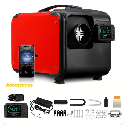 Luchtverwarmer – Diesel Heater – Auto Verwarming – Camper Heater – Garage Verwarmer – 8 kW Vermogen – 5L Brandstoftank