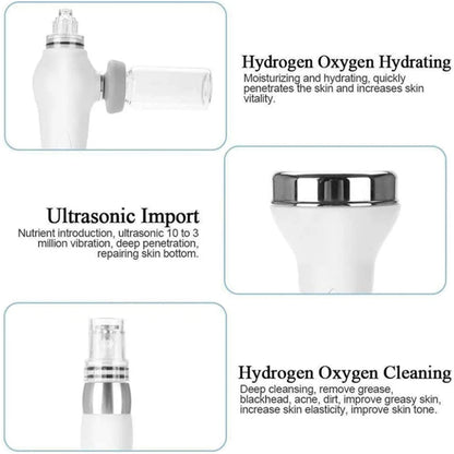 Hydro Dermabrasie Machine – Water Peeling Apparaat – Gezichtsreiniger – Huidverjonging Apparaat – Ultrasonische Gezichtsbehandeling – 6-in-1 Multifunctioneel – RF Lifting & EMS Technologie - QUORE