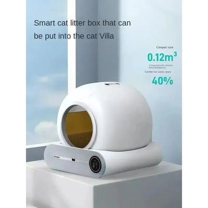 Automatische Kattenbak - Slimme Kattenbak - Zelfreinigende Kattenbak - App-gestuurd - 65L - Katten Toilet Systeem - Extra Grote - voor Katten