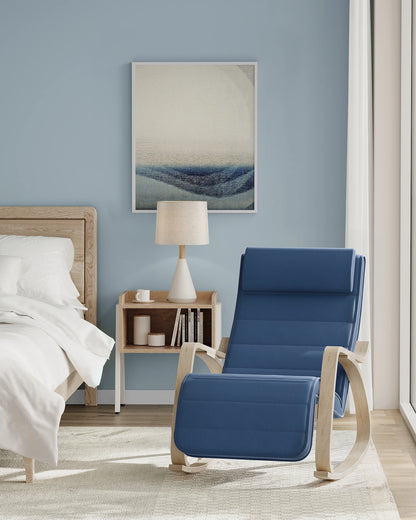 Schommelstoel - Schommelbank -  Relaxstoel - Draaifauteuil - Comfortabele Relaxstoel voor Woonkamer of Slaapkamer - Lichtgrijs - QUORE