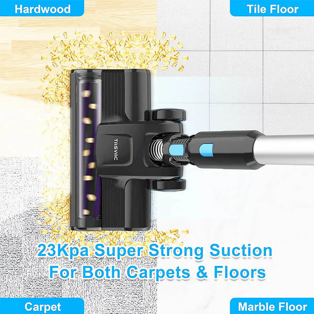 Cordless Stick Vacuum Cleaner - Stick Vacuum Cleaner - Vacuum Cleaner - Cordless Stick Vacuum Cleaner - Powerful Suction - 23KPa - HEPA Filter - &lt;500w - Blue
