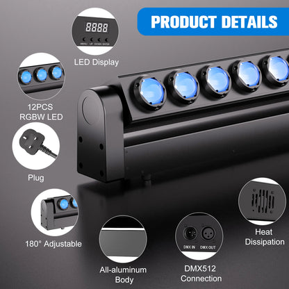 LED RGBW Lichtbalk – Dimbare Stage Light – Wall Washer – Beam Light – Effect Licht – 1PC – 180W Vermogen – DMX512 Besturing