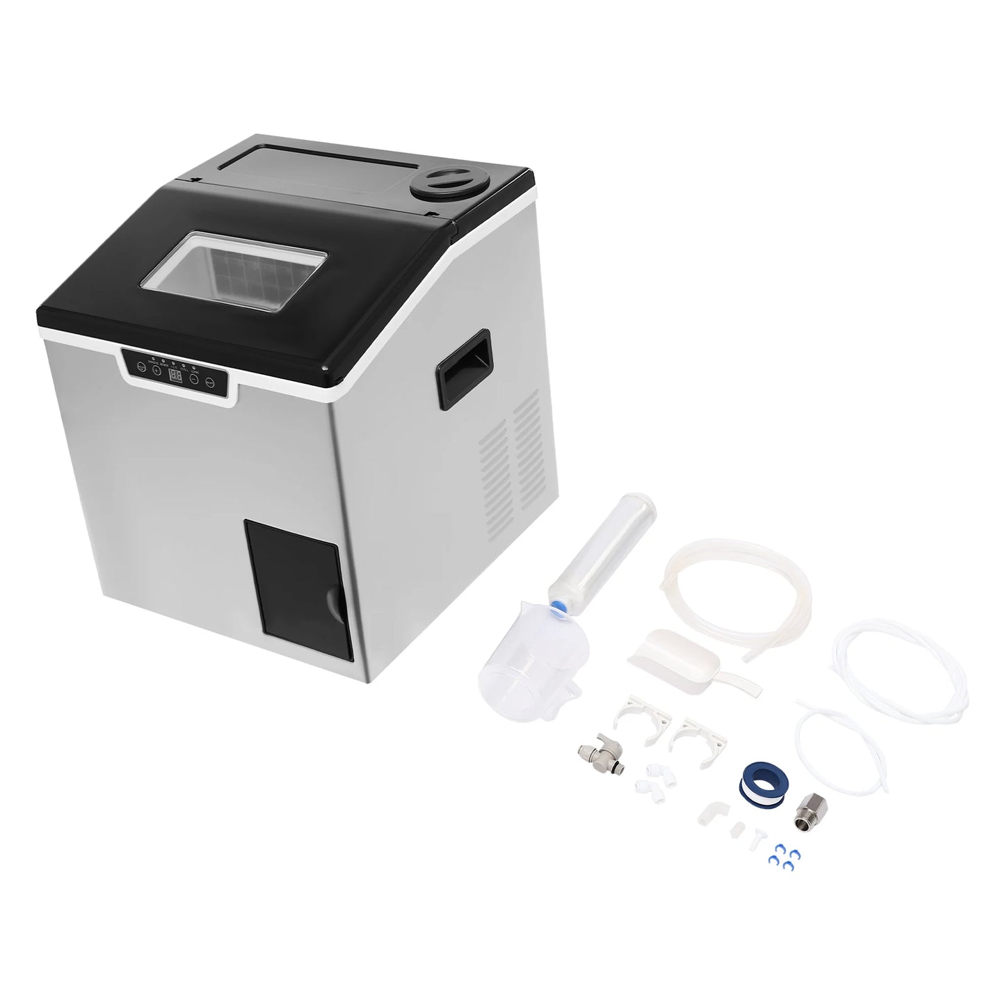 Ijsblokjesmachine - Elektrische Ijsblokjesmachine - Ijsmaker - Ijsmachine -150-180W - Automatische reiniging Luchtgekoeld - met LCD-scherm