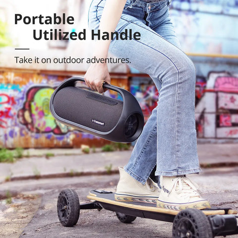 Tronsmart - Bluetooth Speakers -Bluetooth Speaker Wireless -Bluetooth Speaker - 60W- with Hi-Res Audio, Heavy Bass, App Control, Portable Handle- Black Bang