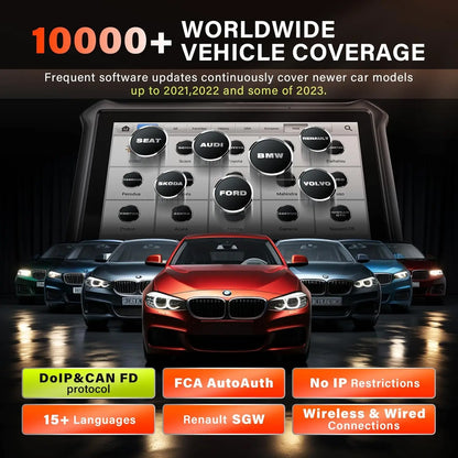 OBD Scanner - OBD2 - Auto Scanner - Auto uitlezen - Diagnose Apparatuur voor Auto's - Bluetooth - All System Diagnose - Bidirectionele OBD2 Scanner - 38+ Speciale Functies - ECU Online Coding - VAG Guided Functions - Voor Audi, VW, Skoda