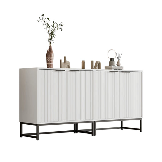 Sideboard – Dressoir – Opbergkast – Kast – Tweede Deuren – Hoogwaardig Spaanplaat – 160 Cm Breed