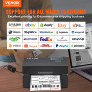 Label Printer - Thermische Printer - Label Maker - Thermische Label Printer - Printer Verzendetiketten - 4x6 Mailing Pakketten Afdrukken - met Bluetooth & Automatische Etiketherkenning