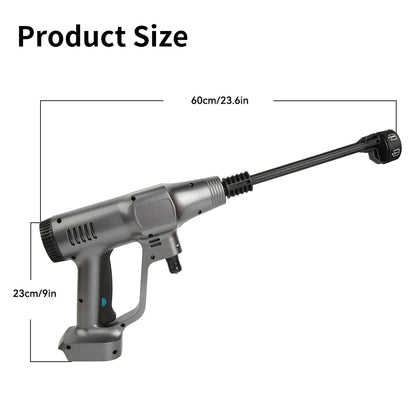 Hogedrukreiniger - Hogedruk Auto-Wasser - Hogedrukspuit - Draadloze - 3500W - 18V - 200Bar - 6-in-1 Mondstuk - 1 Accu - Grijs