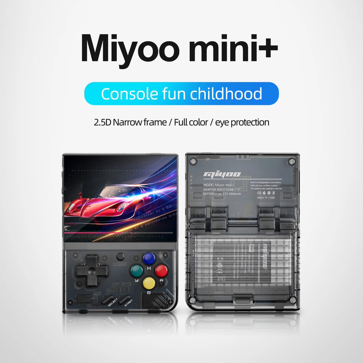 MIYOO Mini Plus Handheld Game Console Retro V3 Mini+ with 3.5 Inch Classic IPS Screen Linux System Christmas Gift - QUORE
