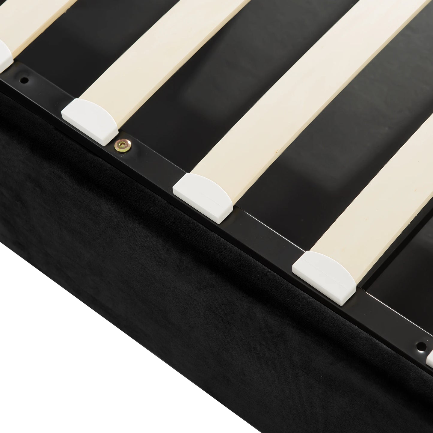 Tweepersoonsbed – Bed – Slaapbed – Opbergbed – Fluwelen Bed – Donkergrijs 140x200 cm – Verstelbaar Hoofdeinde – XXL Hydraulische Opbergruimte