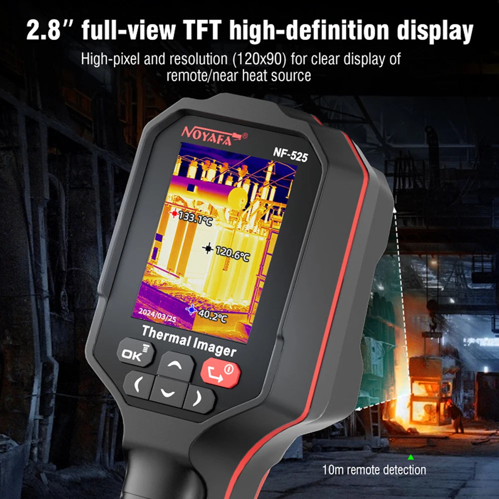 NOYAFA -10~400℃ Industrial Thermal Imager 120x90 Thermal Imaging Camera Thermal Imager Water Pipe Leak Automotive Inspect Tools