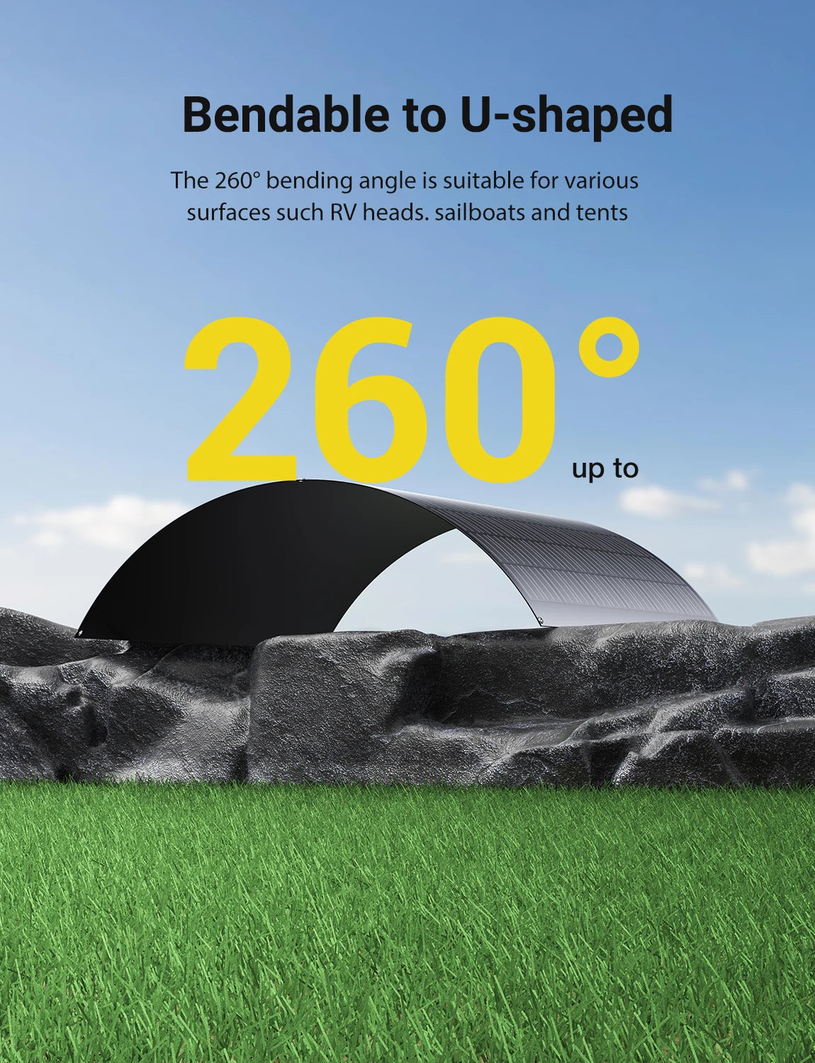 Flexibel Zonnepaneel – Lichtgewicht Paneel – Ultradun Solar – Waterdicht Zonnepaneel – 18% Rendement – 3 Meter Kabels Met MC4