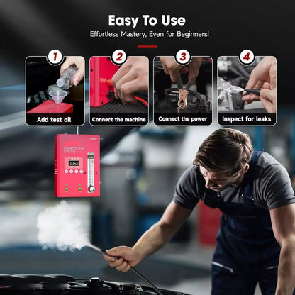 Rookmachine Voor Auto's – Rooktester – Lekdetector – Rookgenerator – Rookapparaat – Digitale Drukmeter – Temperatuurbeveiliging