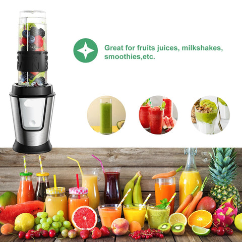 Multifunctionele Keukenmachine - 3-in-1 - Foodprocessor - Blender - 700W - Smoothie Maker - Hakmolen - Droogmolen - Roestvrij Staal - BPA-vrije Fles - 24.000 RPM
