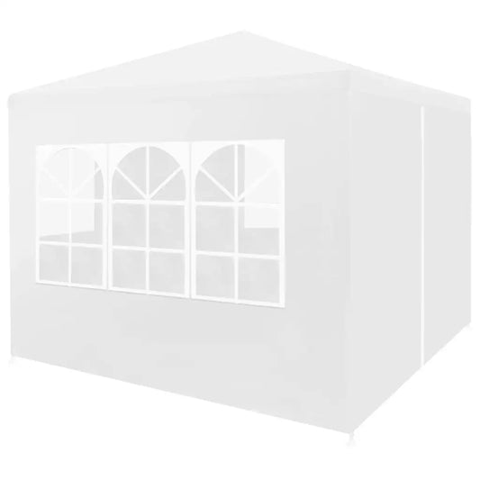 Tuinpaviljoen – Partytent – Tuintent –  Ontvangsttent – Marktkraamtent – Buitenoverkapping – Waterdicht PE – Roestvrij Stalen Frame - 3x3m - Wit